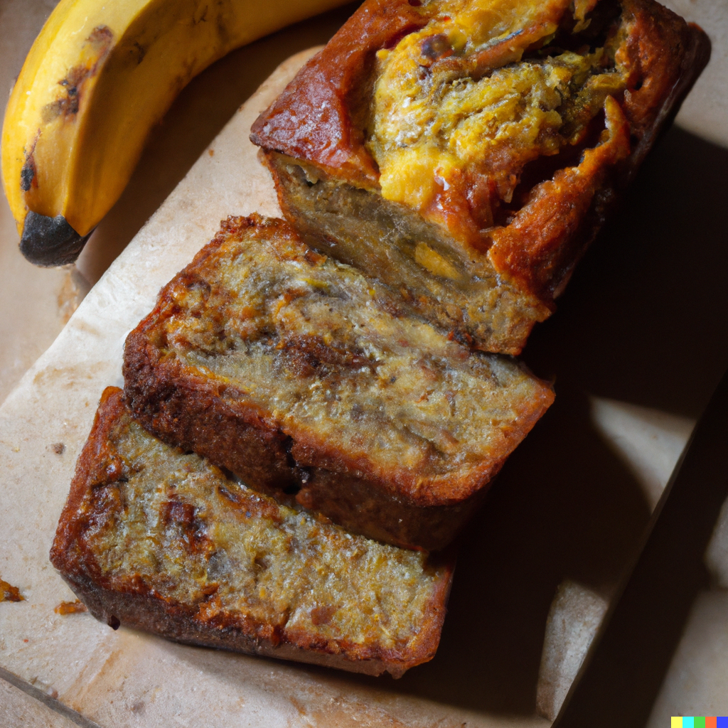 slices of Banana Bread homemade